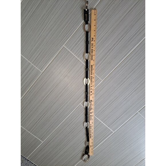 Lake Shore Drive Black & Silver Metal Circle Link Belt Adjustable 38 Inches - Picture 5 of 8